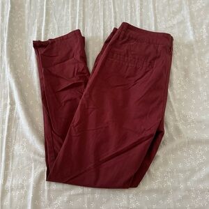 Burgundy casual pants